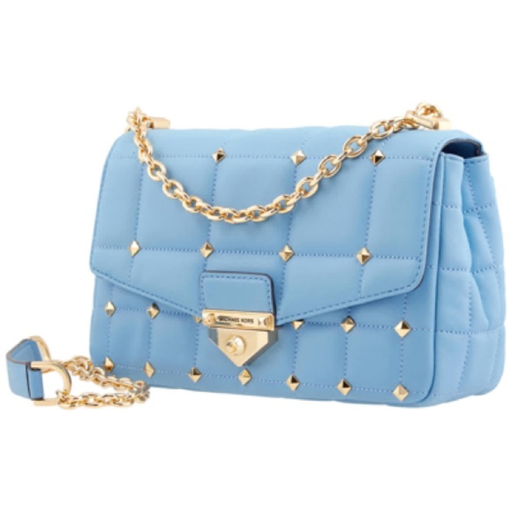 Michael Kors SoHo Large Studded Quilted Leather Shoulder Bag